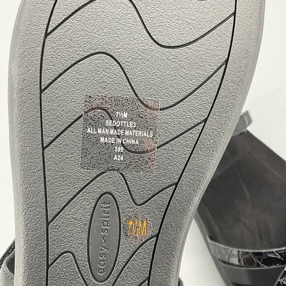 NEW Easy Spirit Women’s Dottle Ankle Strap Comfort Sandals Black Size 7.5M - Picture 5 of 10